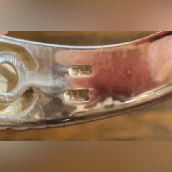 Vintage Designer Signed ATR Sterling Silver & 18K Gold Diamond Ring, Size 6 - Picture 7 of 12